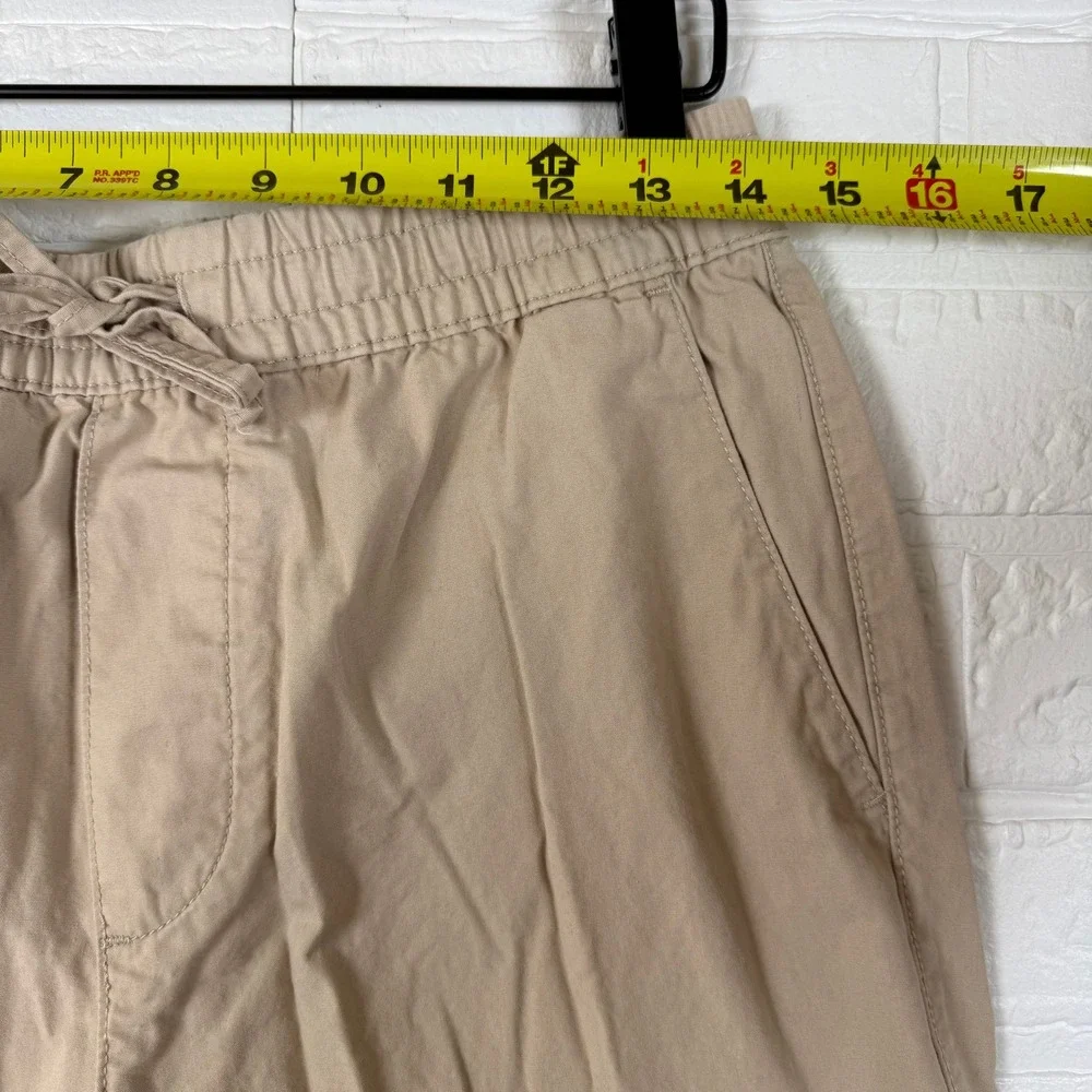 H&M Pull On Shorts Mens Small Khaki Regular Fit Drawstring Chino Casual